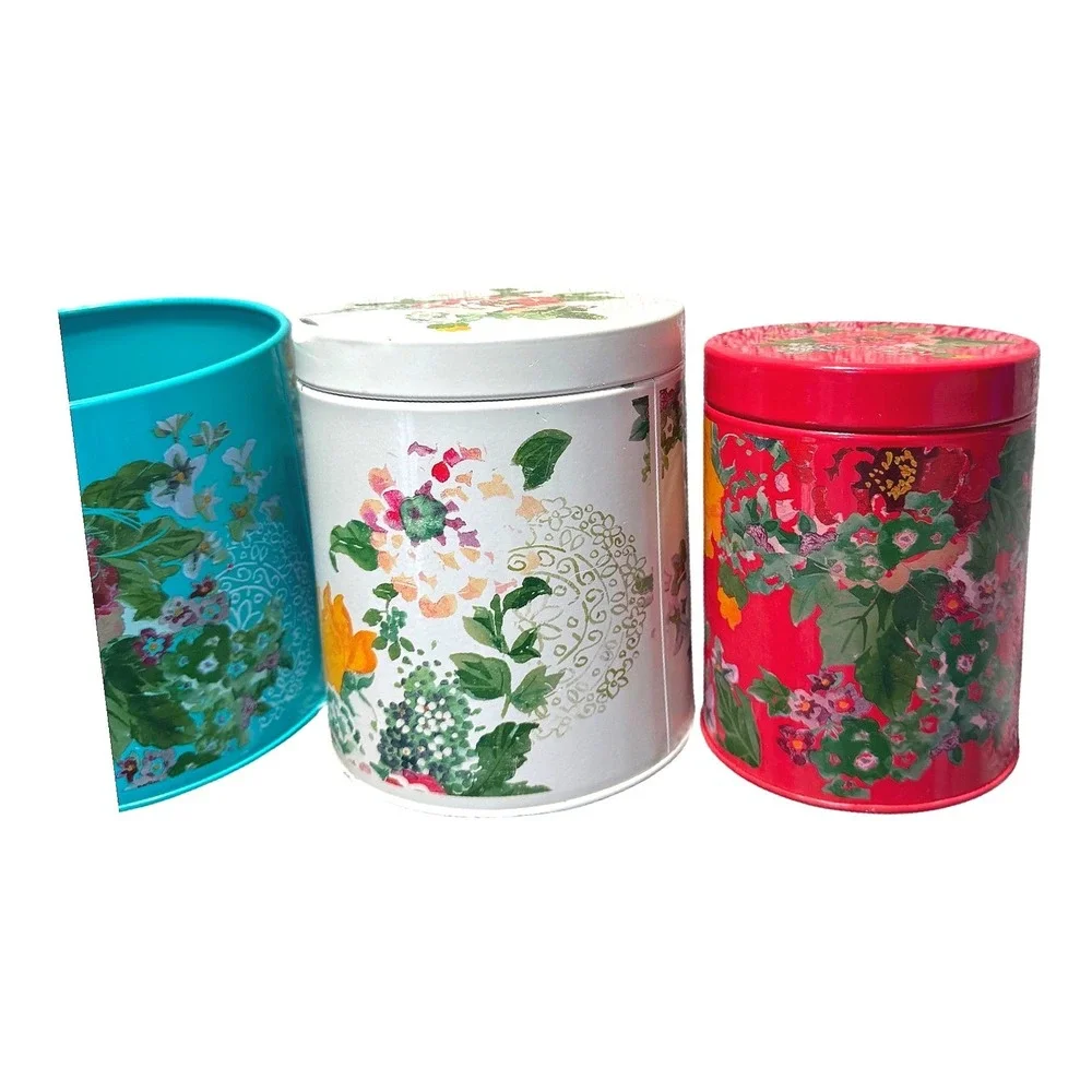 The Pioneer Woman‎ Metal Canisters Set Country Garden & Vintage Geo Floral Tins